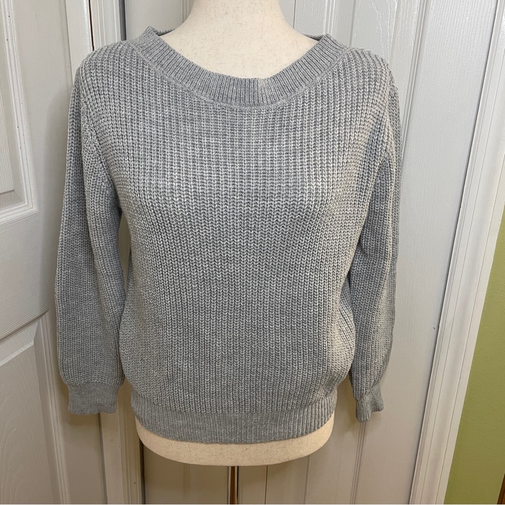Grey knit sweater